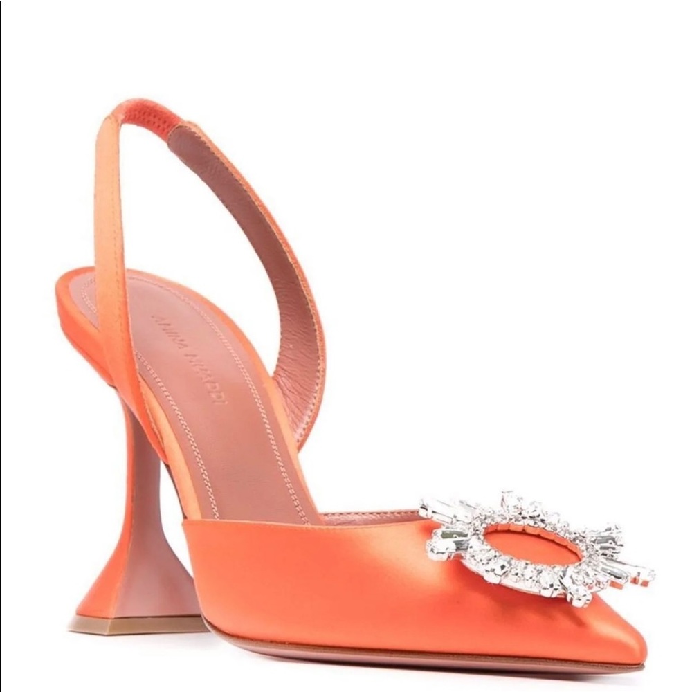 Amina Muaddi Begum Sling backs Orange